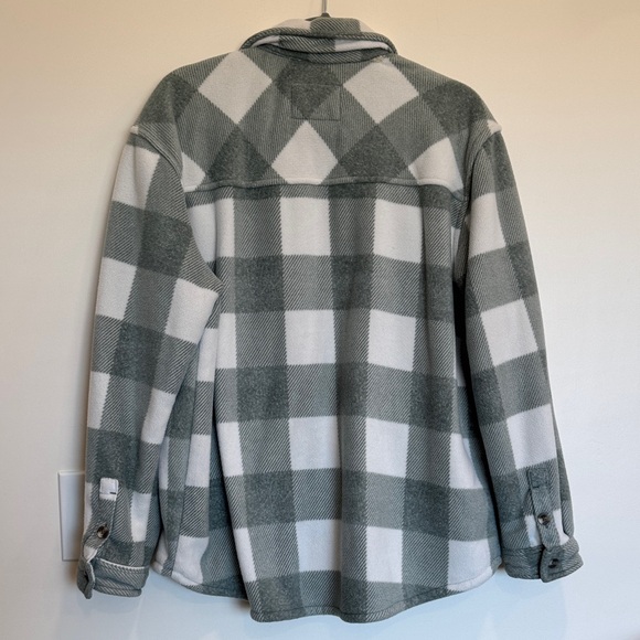 Plaid Sage Green Button Up Jacket Size XL - Picture 8 of 10